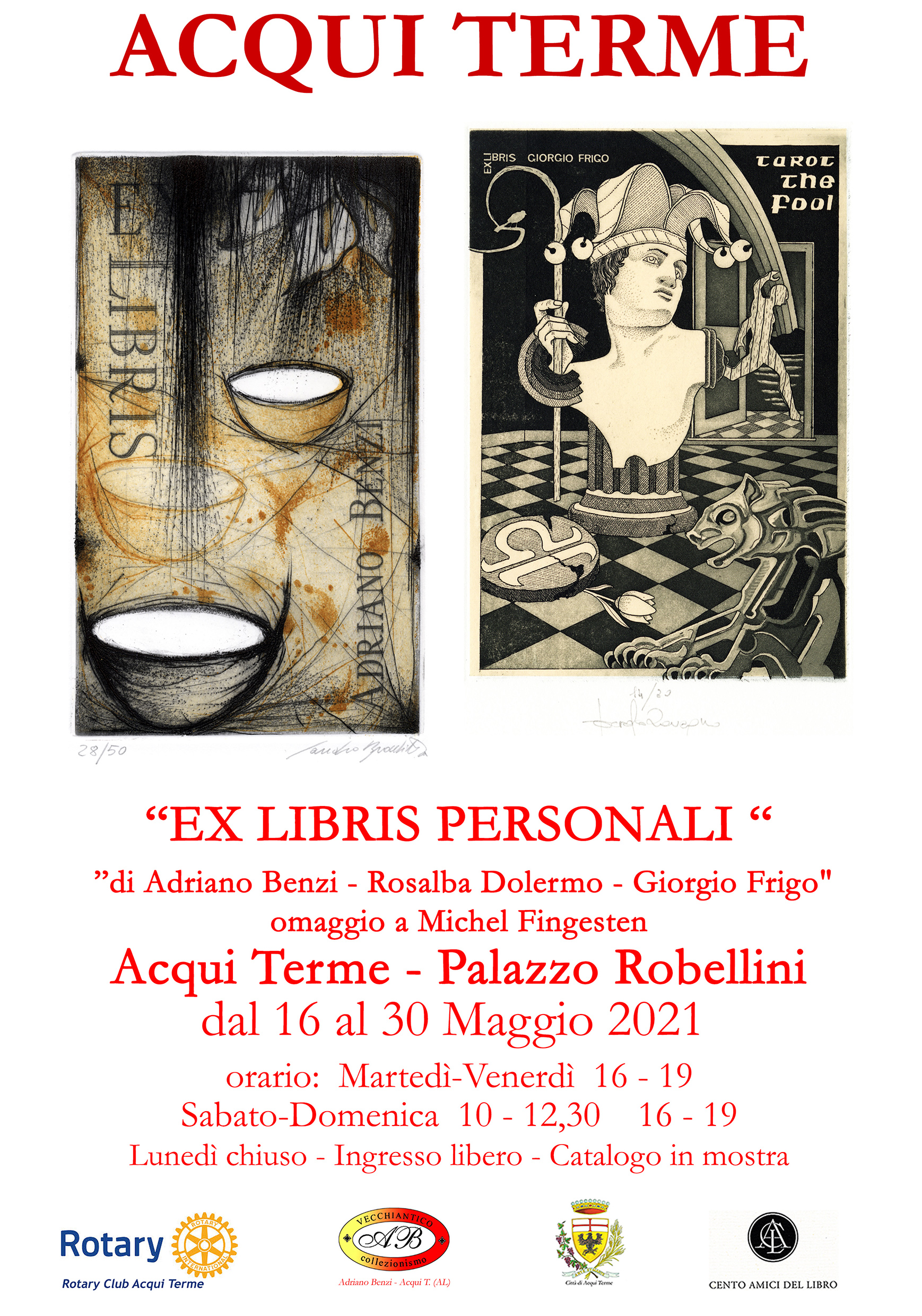 EX LIBRIS PERSONALI  di Adriano Benzi, Rosalba Dolermo, Giorgio Frigo